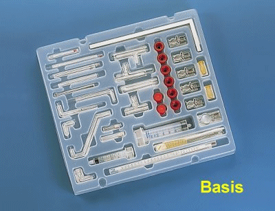Bildsequenz Basis-set, Ausbau-Set und Flaschentablett